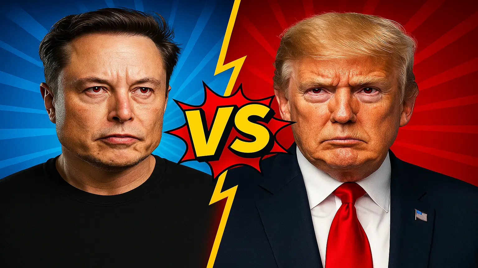 Elon Musk vs Donald Trump BEEF Thumbnail