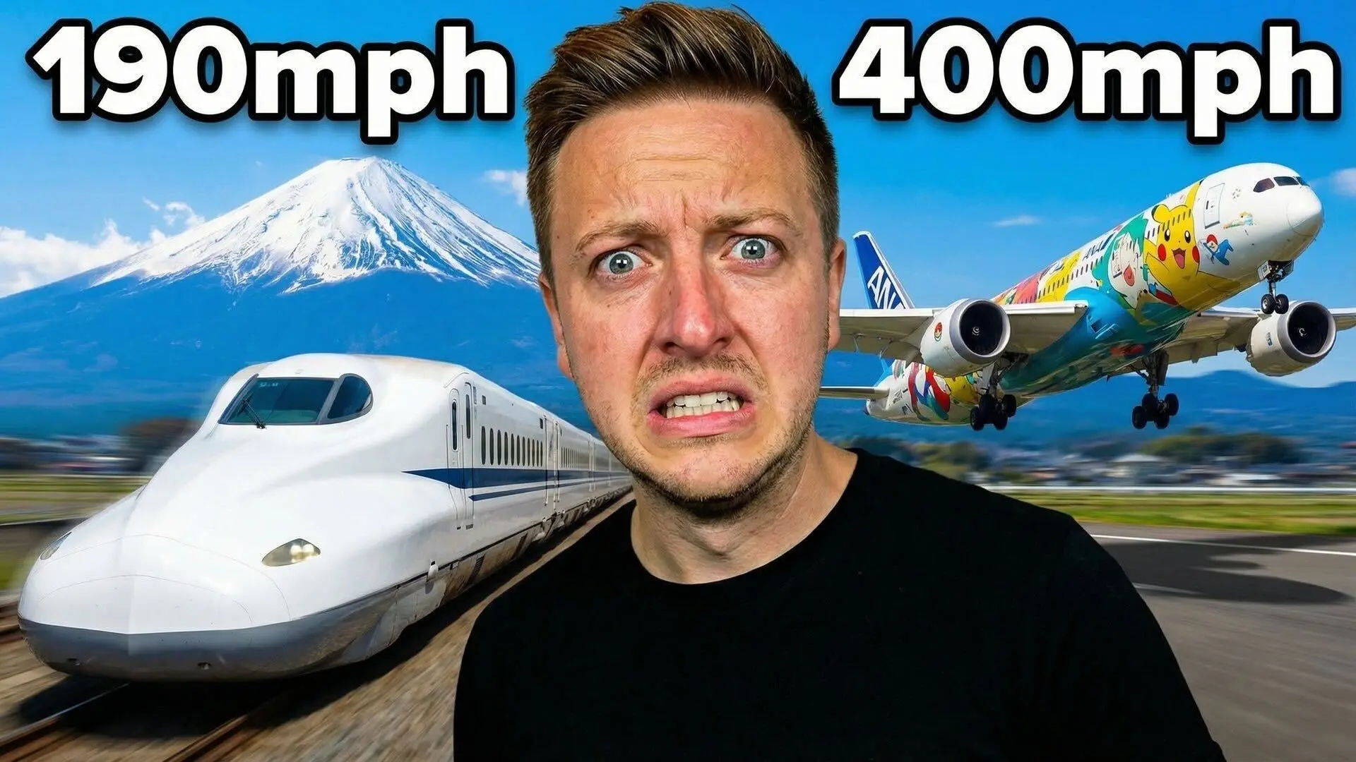 BULLET TRAIN vs PLANE across JAPAN! Which is Faster? Thumbnail