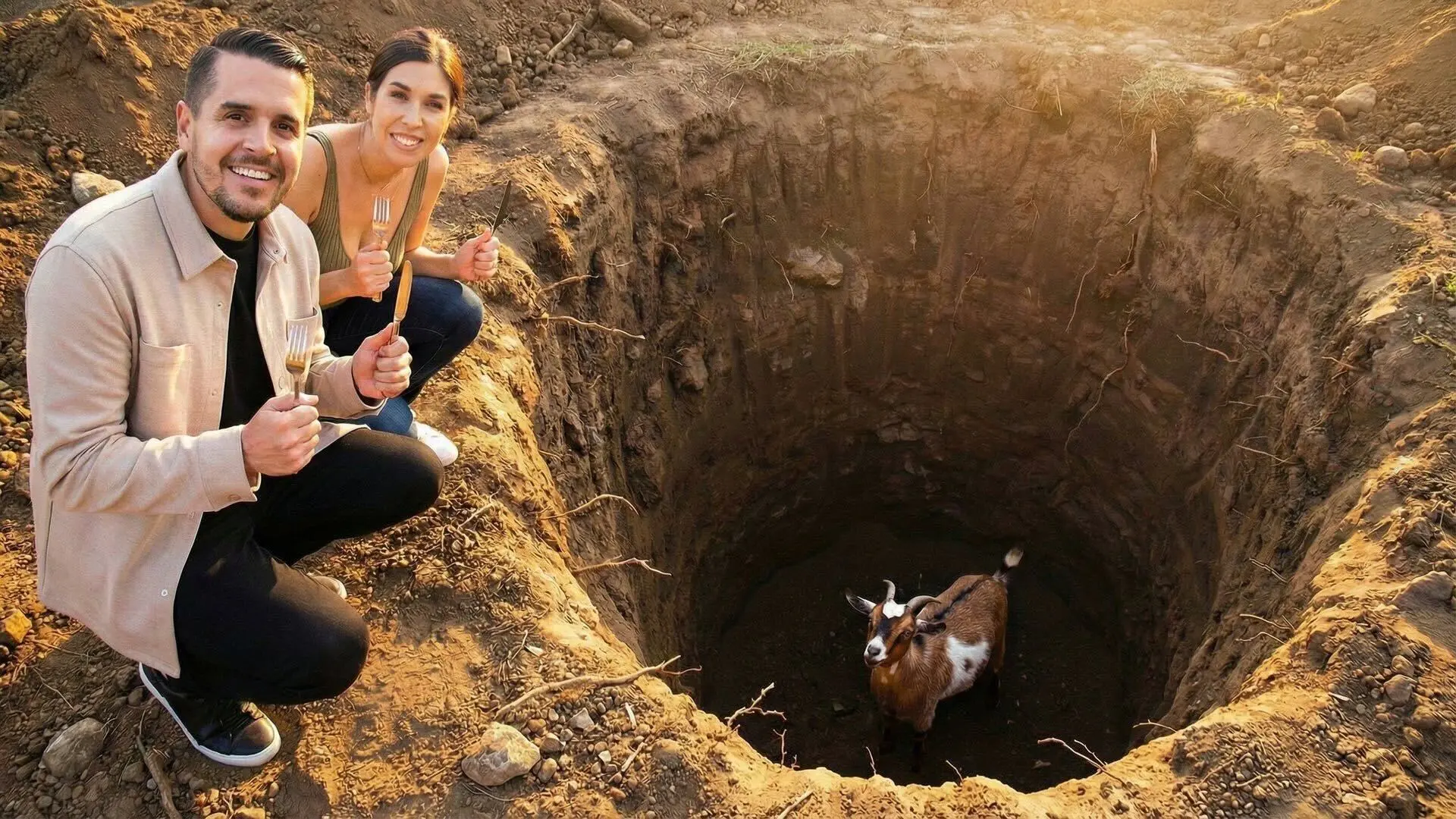 Cooking Dinner in a Massive Underground Pit Thumbnail