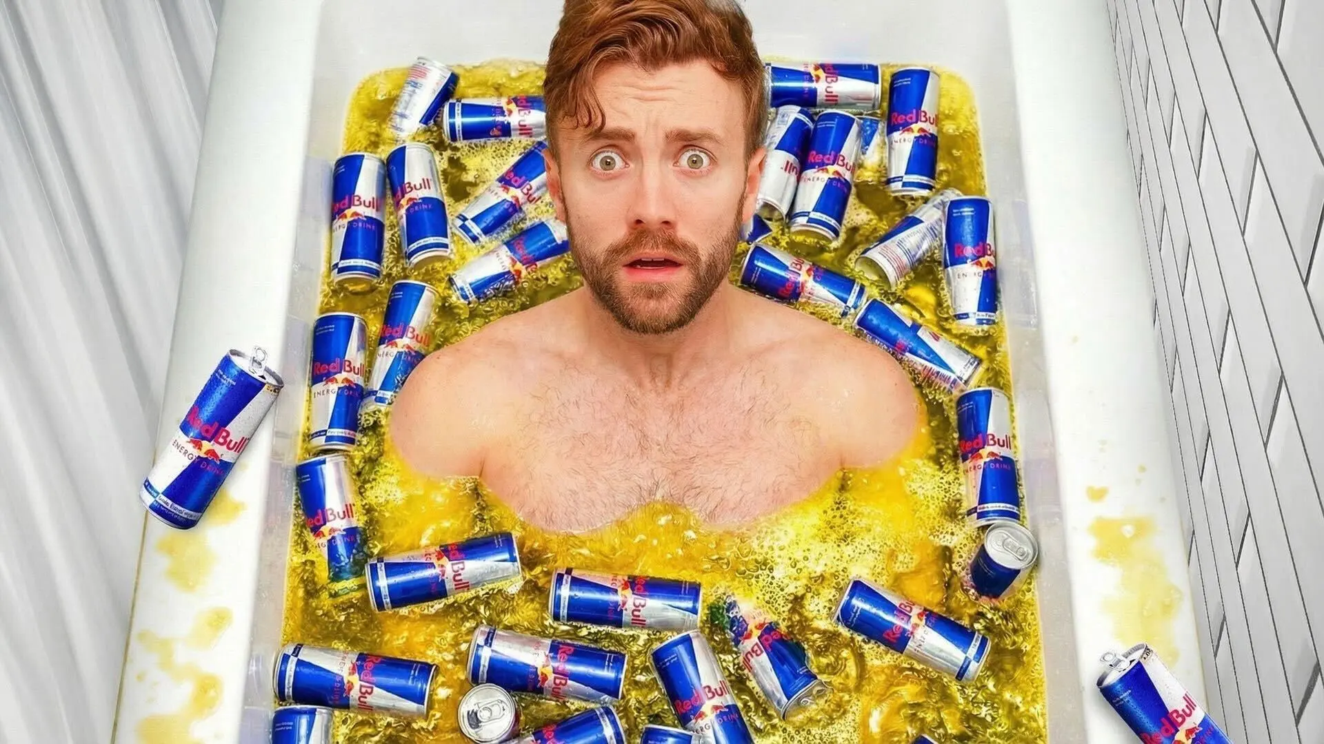 I Bathed in 500 Cans of Red Bull Thumbnail
